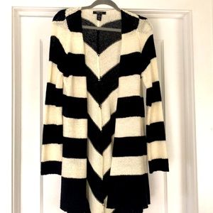 Style & Co Black/cream Striped Sweater
